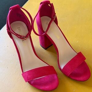 Dream Pairs Women's Vibrant Red Heeled Sandals